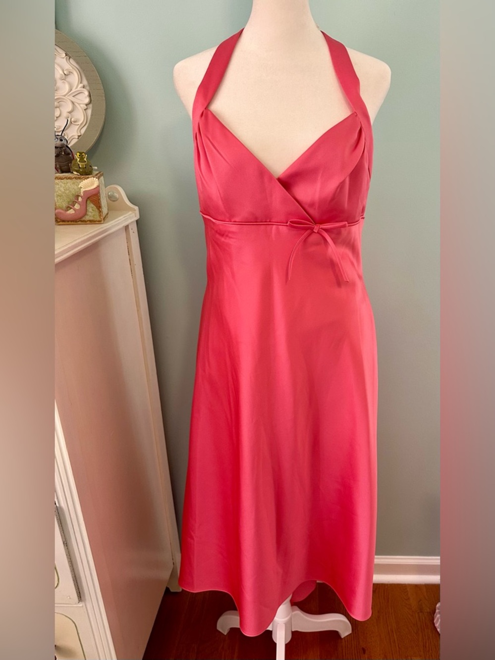Alfred Angelo Pink Halter High-Low Dress